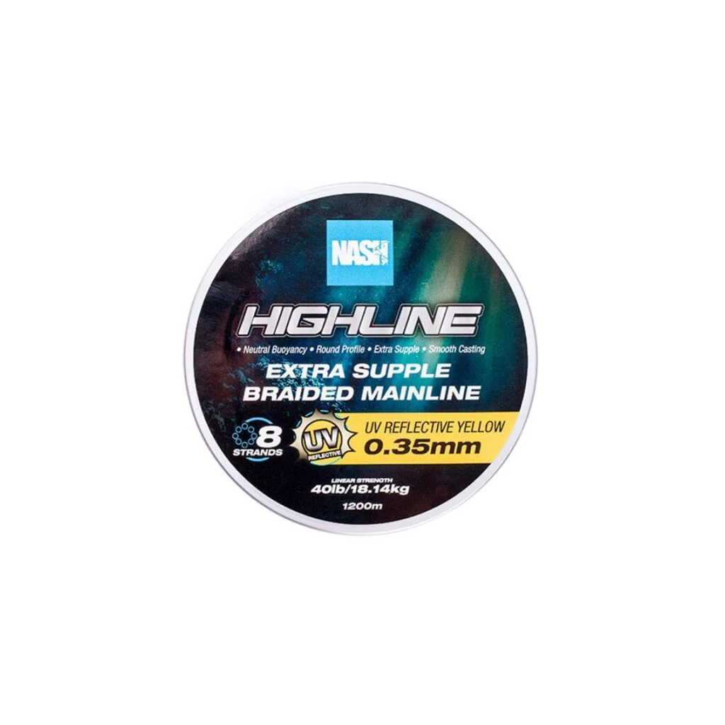Nash Highline Floating Braid UV Yellow 25lb 0.18mm 600m