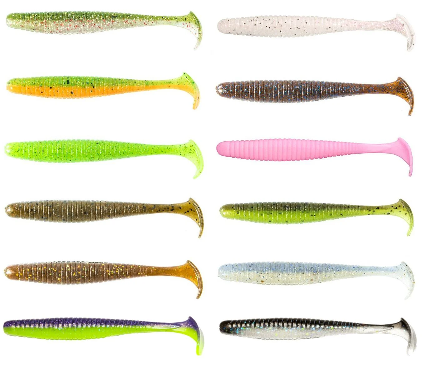 Noike Smokin Swimmer 4" 10,2cm - 6 Gummifische Green Pumpkin