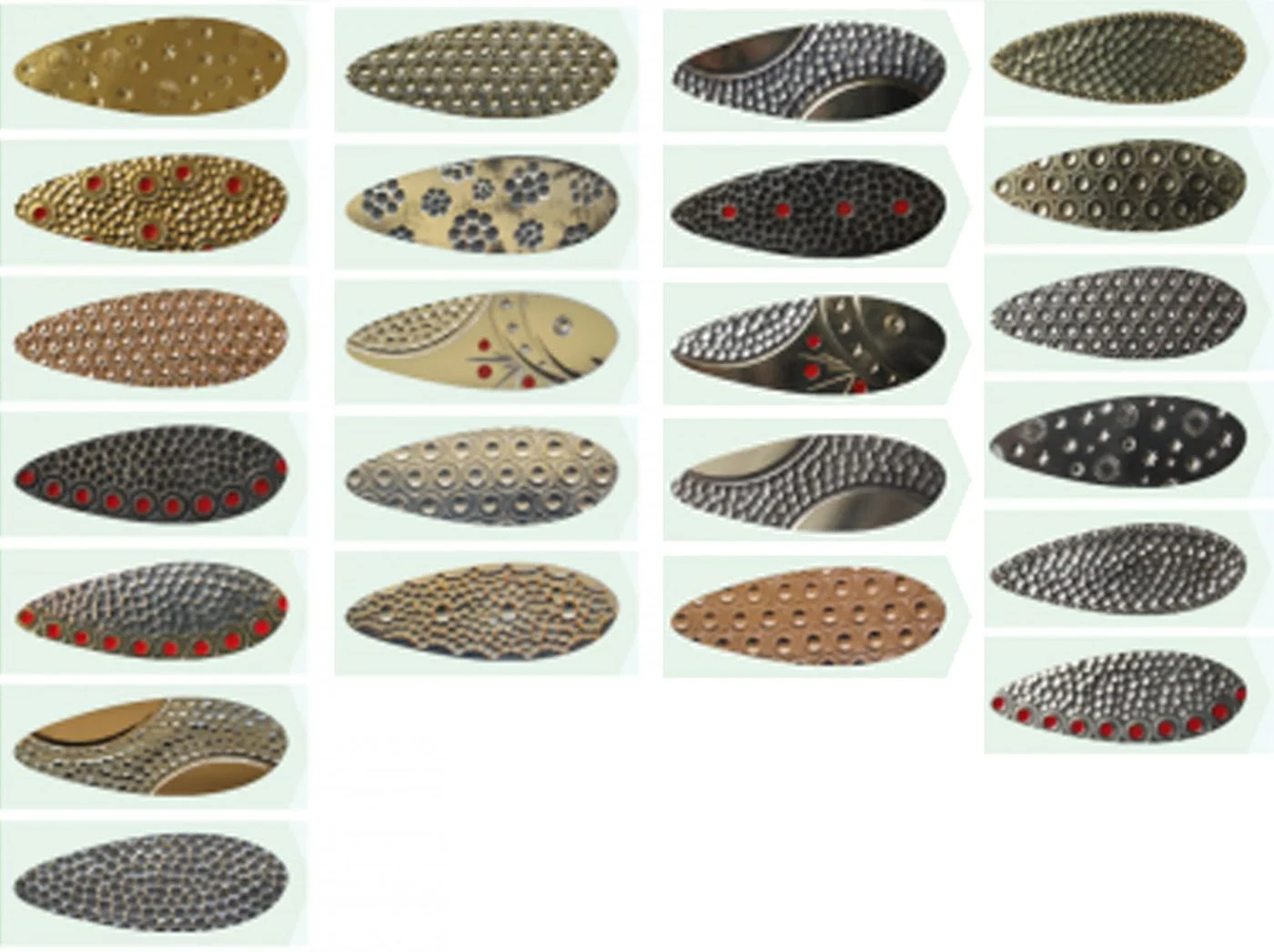 Oldstream Blinker 4cm 5g Forellenblinker Modell Nr. 1 -goldfarben