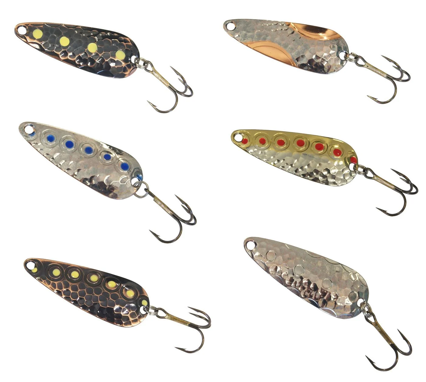 Oldstream Blinker 5cm 7g Forellenblinker silberfarben/blaue Punkte