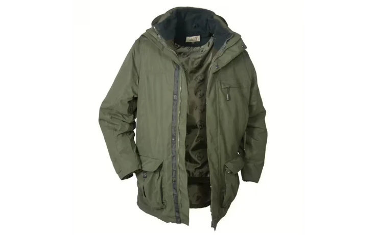 Overhues Hubertus Herren Outdoorjacke Jagdjacke 3 in 1 Jacke Farbe oliv Gr. 48 / M