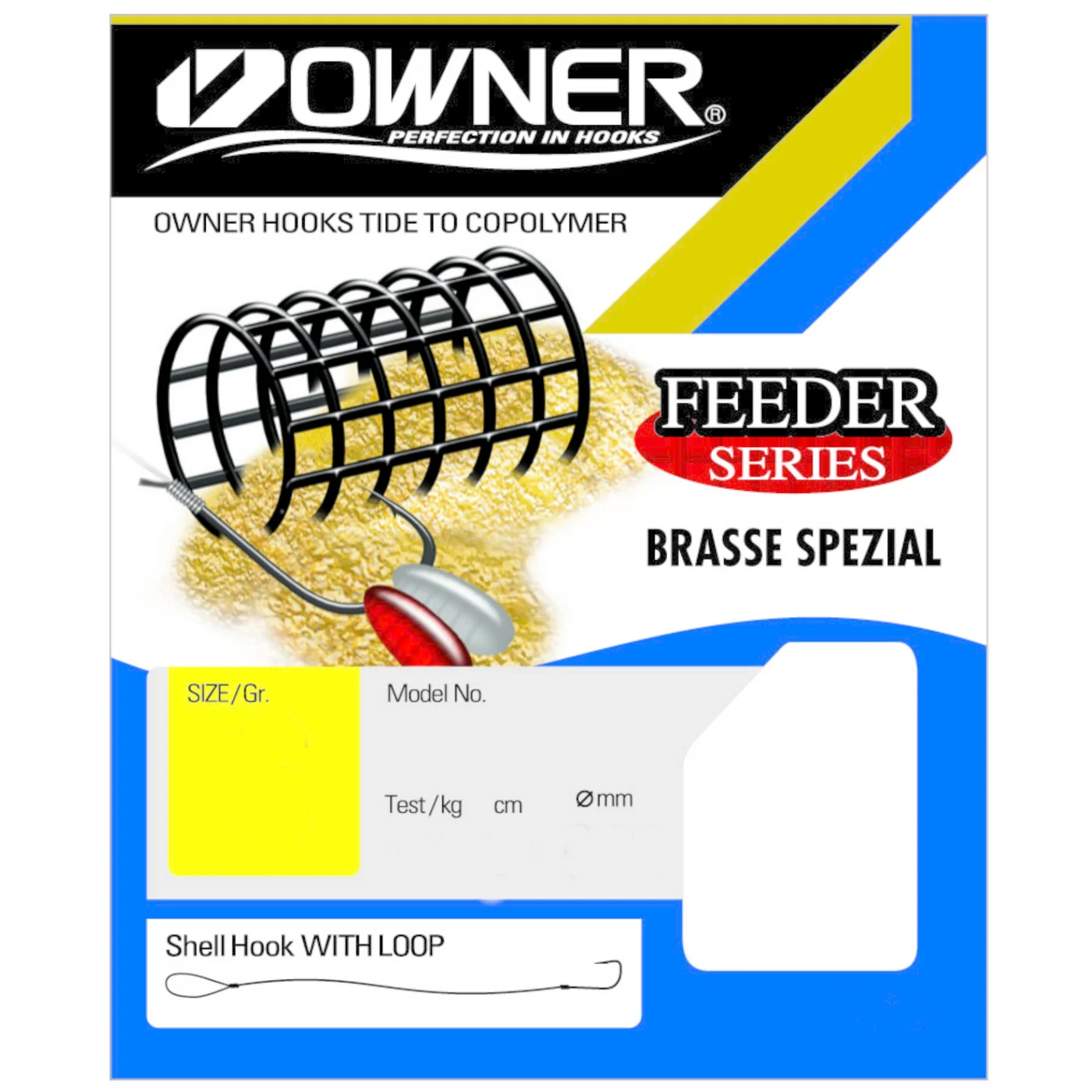 Owner Feeder Brasse Spezial brüniert FRL-319 80cm - gebundene Angelhaken Gr. 10 / 3.7kg / 0.20mm / 10 Stück pro Packung