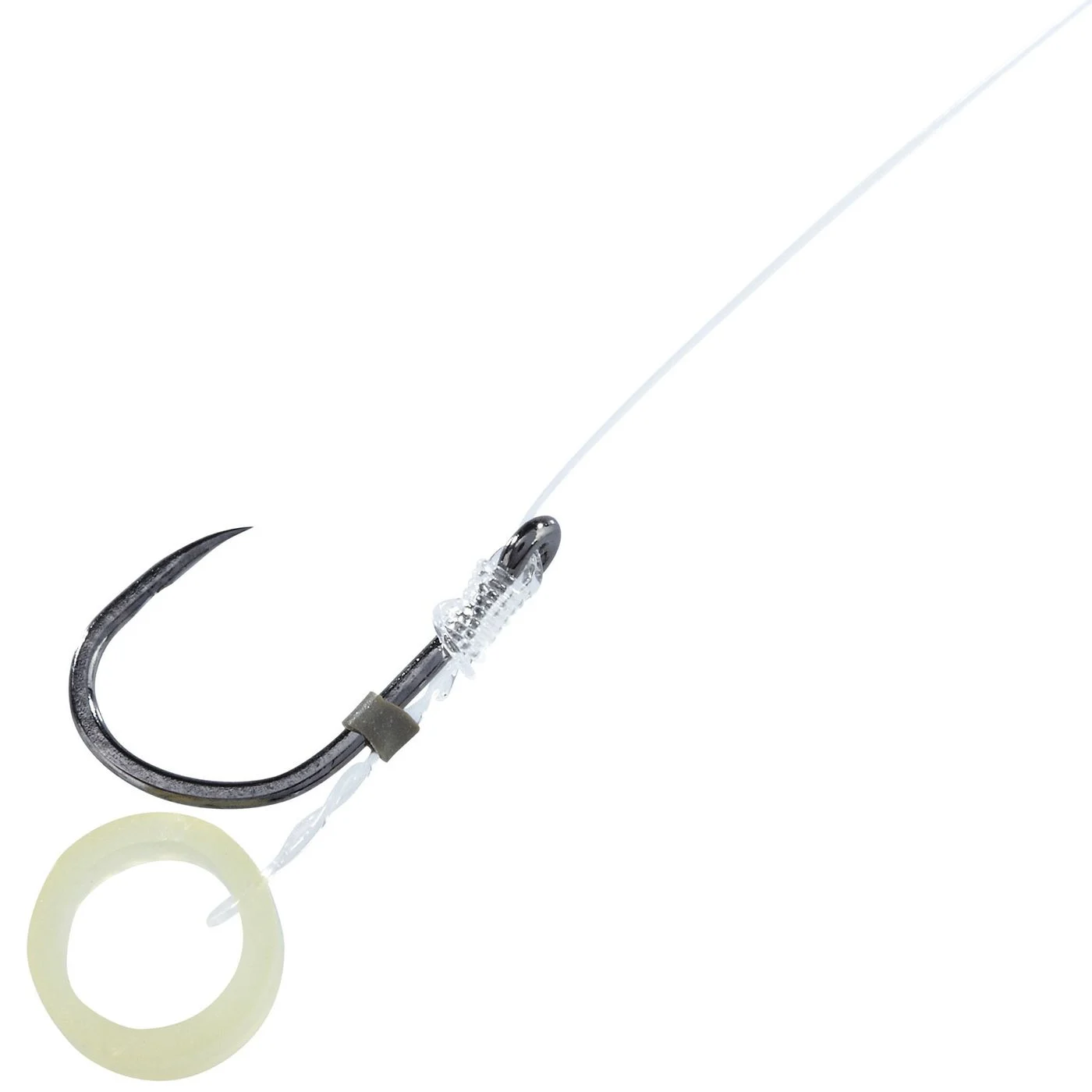 Owner Feeder Methodhaken mit Pelletband Barbless - 6 Feederhaken Gr. 8 /6.2kg /0.25mm