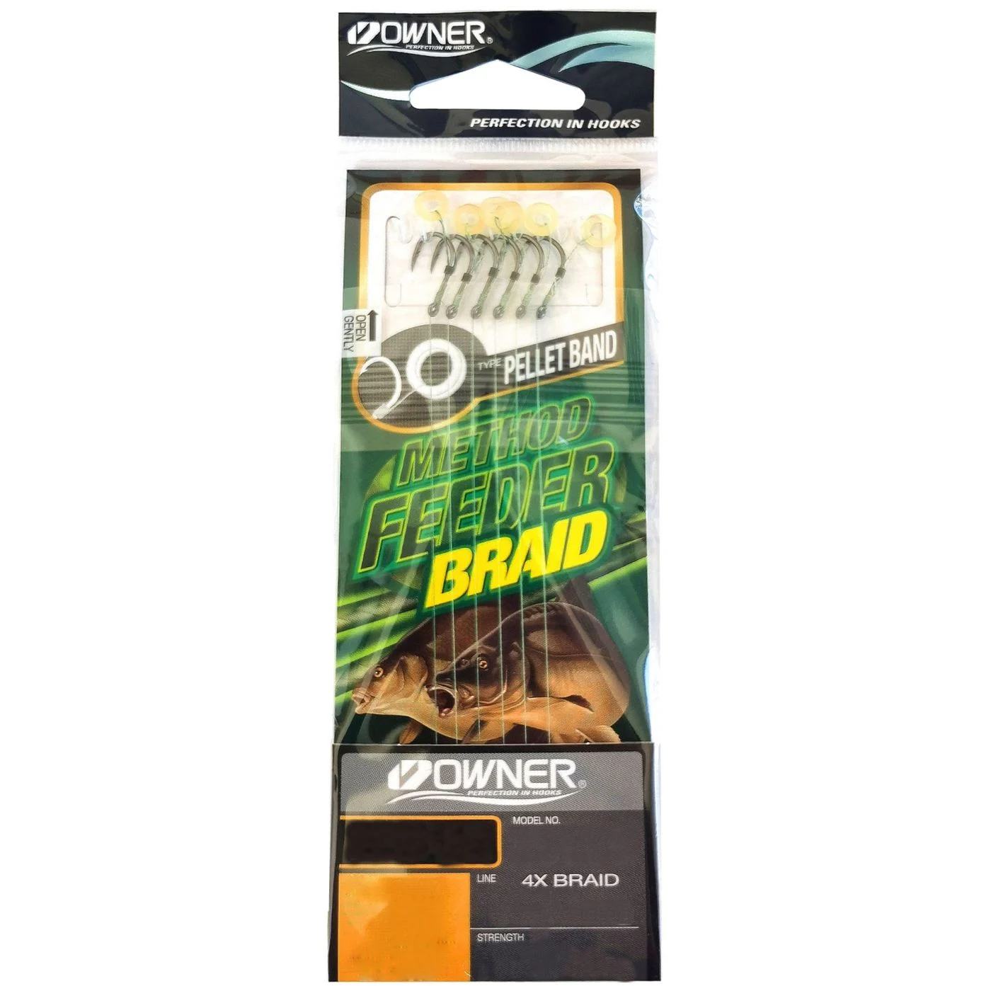 Owner Method Feeder Haken Pelletband - 6 gebundene Angelhaken Gr. 6 / 0.18mm