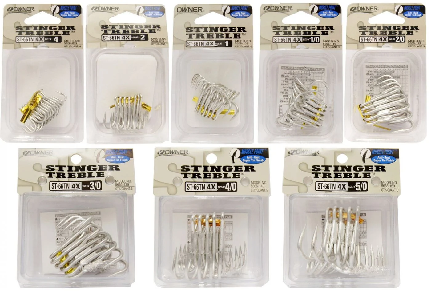 Owner ST-66 Drillinge - Drillingshaken Gr. 4 / 8 Stück