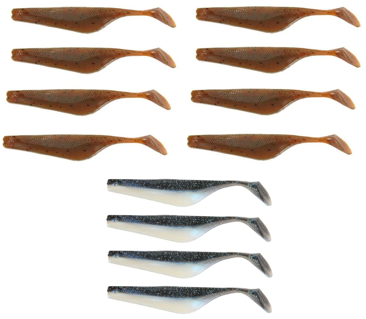 [Paket] 12 Fox Rage Quiver Shads 11,5cm - Köder zum Spinnangeln