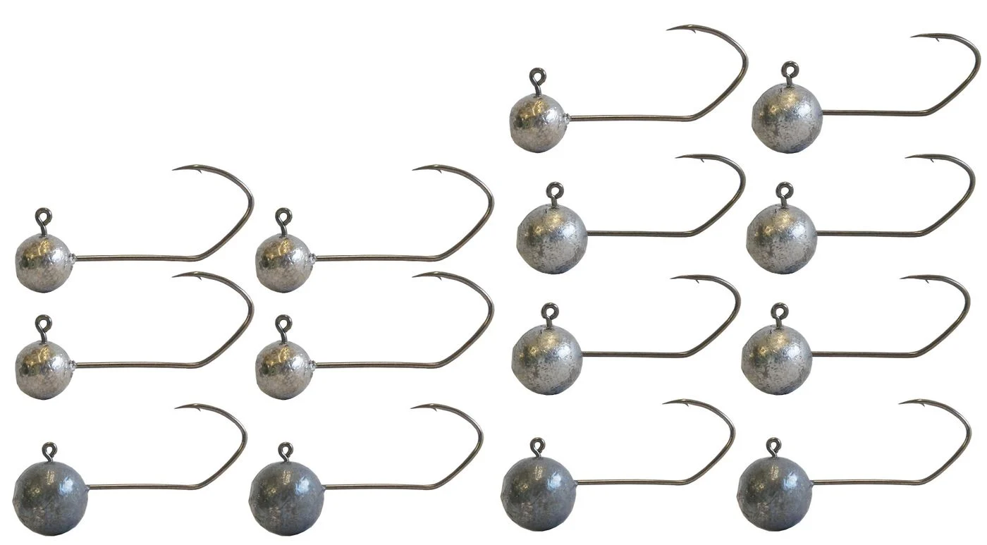 [Paket] 14 Predax Fishing MSO Bleiköpfe Gr. 2/0 - Hakenset