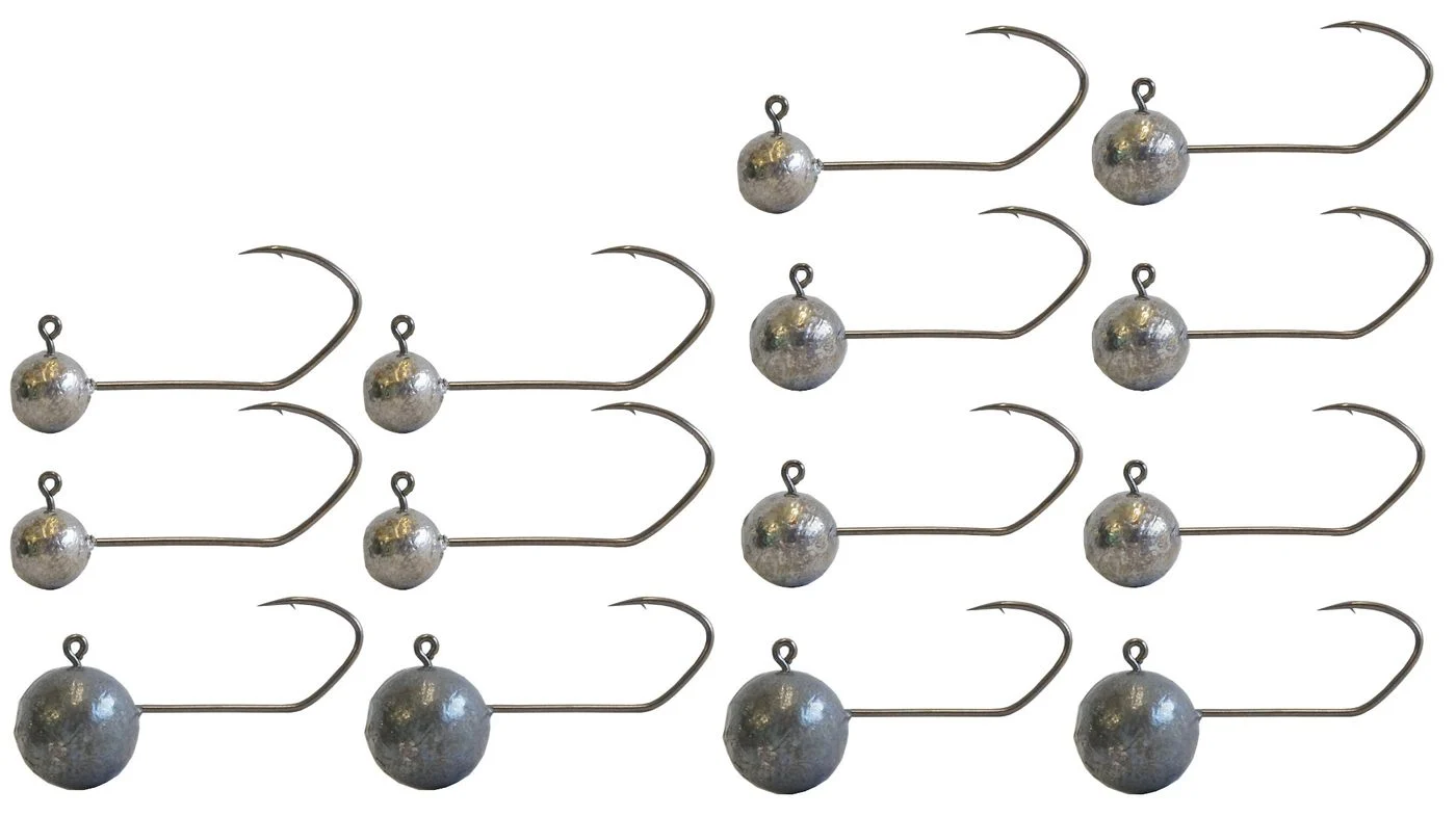 [Paket] 14 Predax Fishing MSO Jigköpfe Gr. 3/0 - Raubfischhaken Set