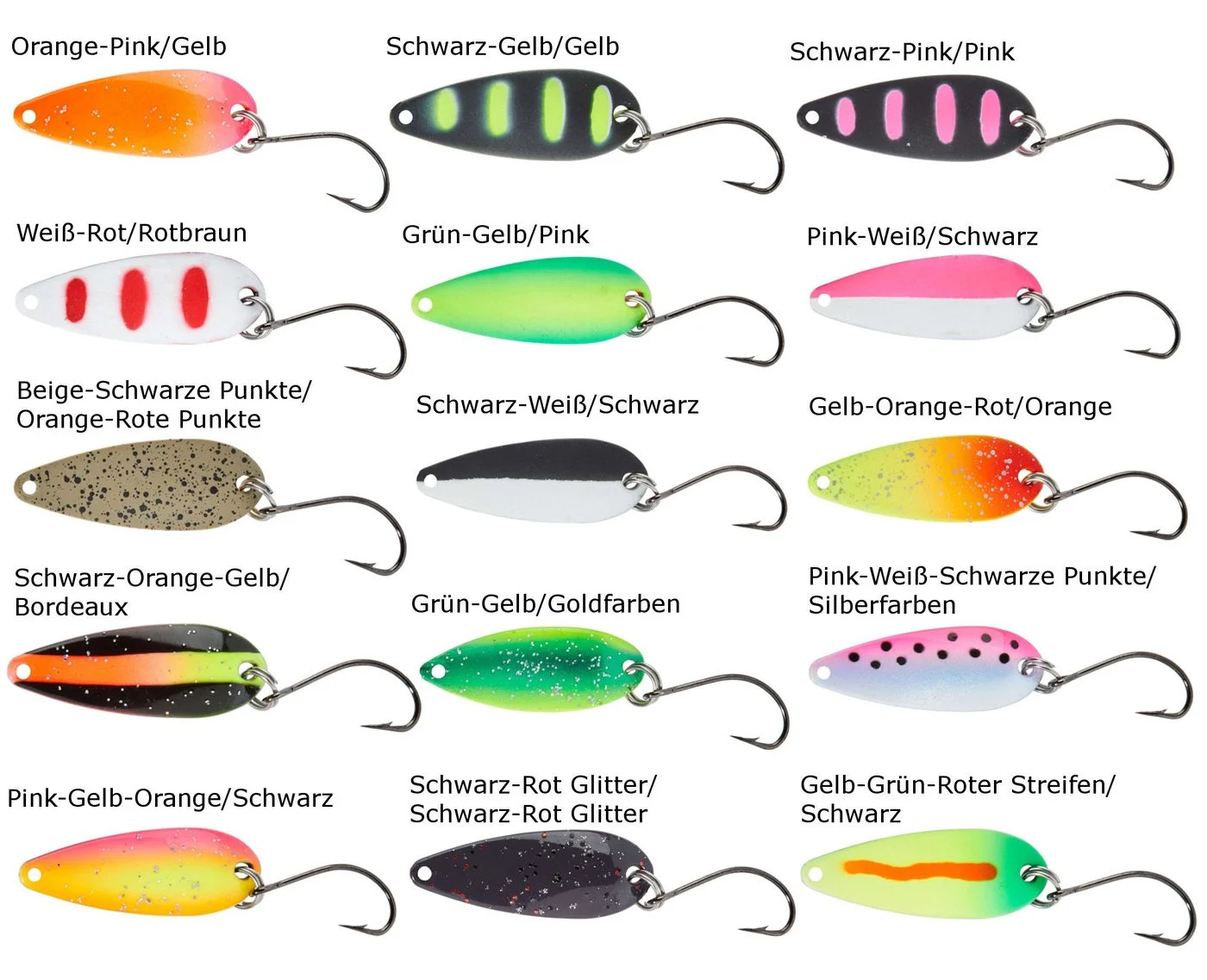 [Paket] 15 Balzer Spoons Swindler 2,3g - Forellen Set