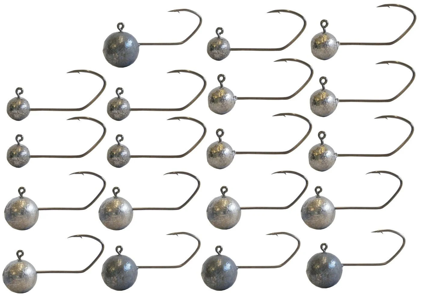 [Paket] 19 Predax Fishing MSO Jighaken Gr. 1/0 - Bleikopf Set