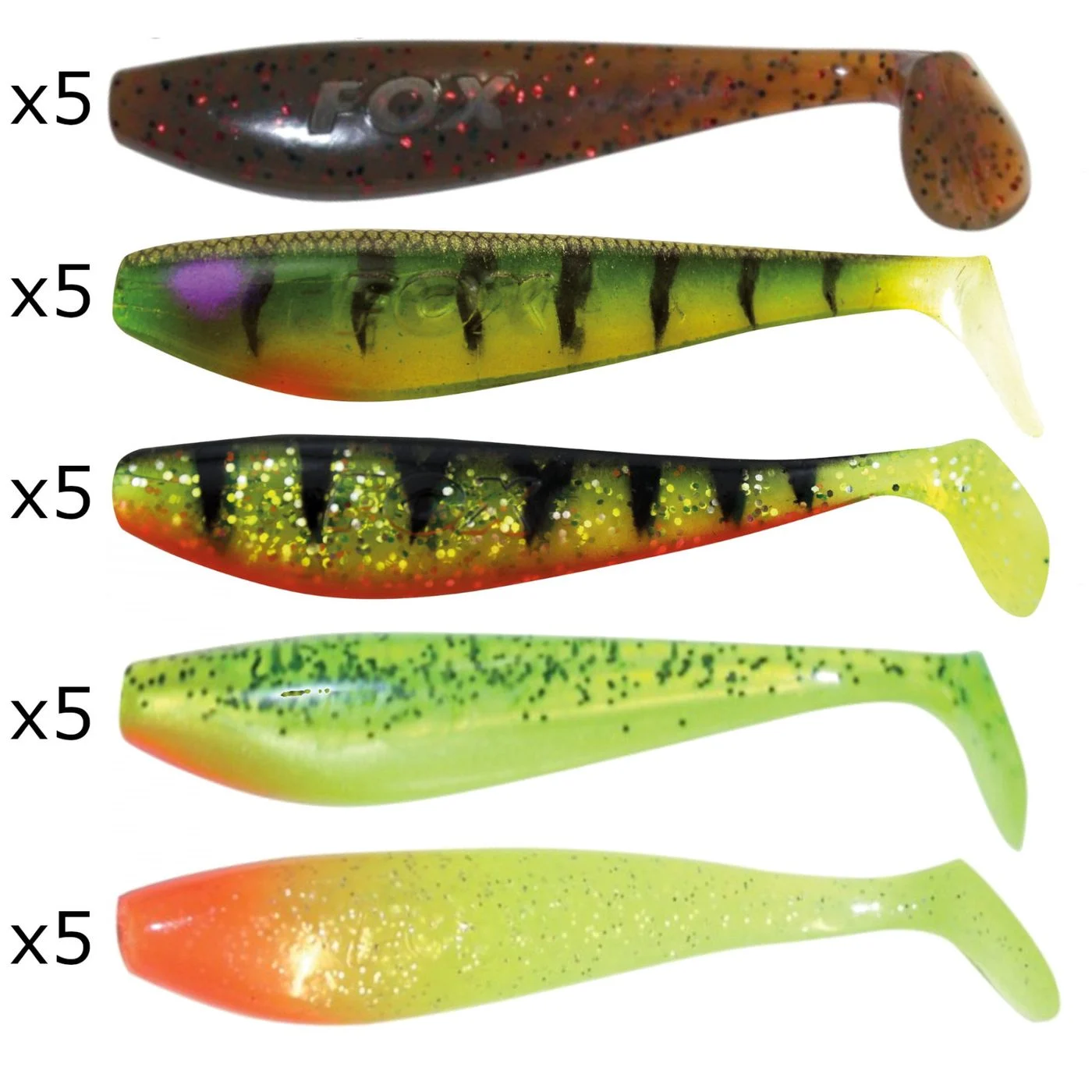 [Paket] 25 Fox Rage Zander Pro Shad Gummifische 10cm