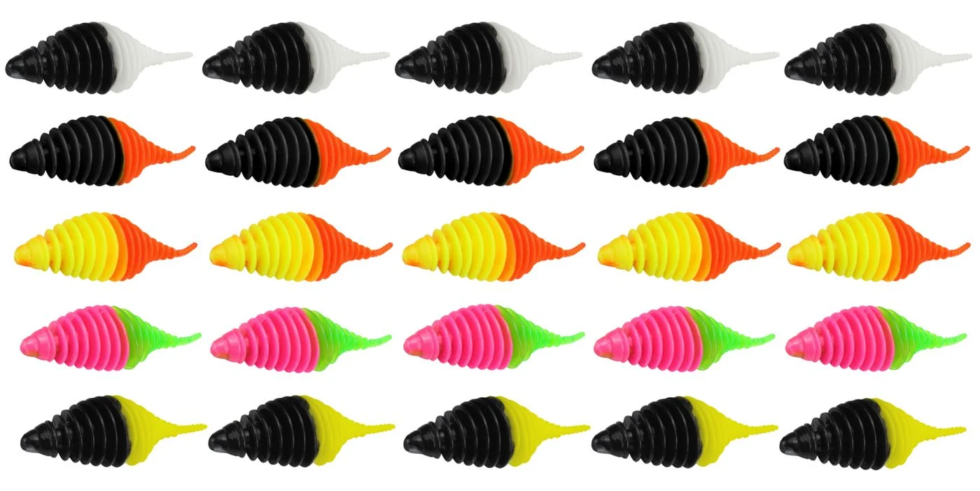 [Paket] 25 FTM Omura Baits Pongo 6,5cm 3,2g Käse - Forellenjig Set