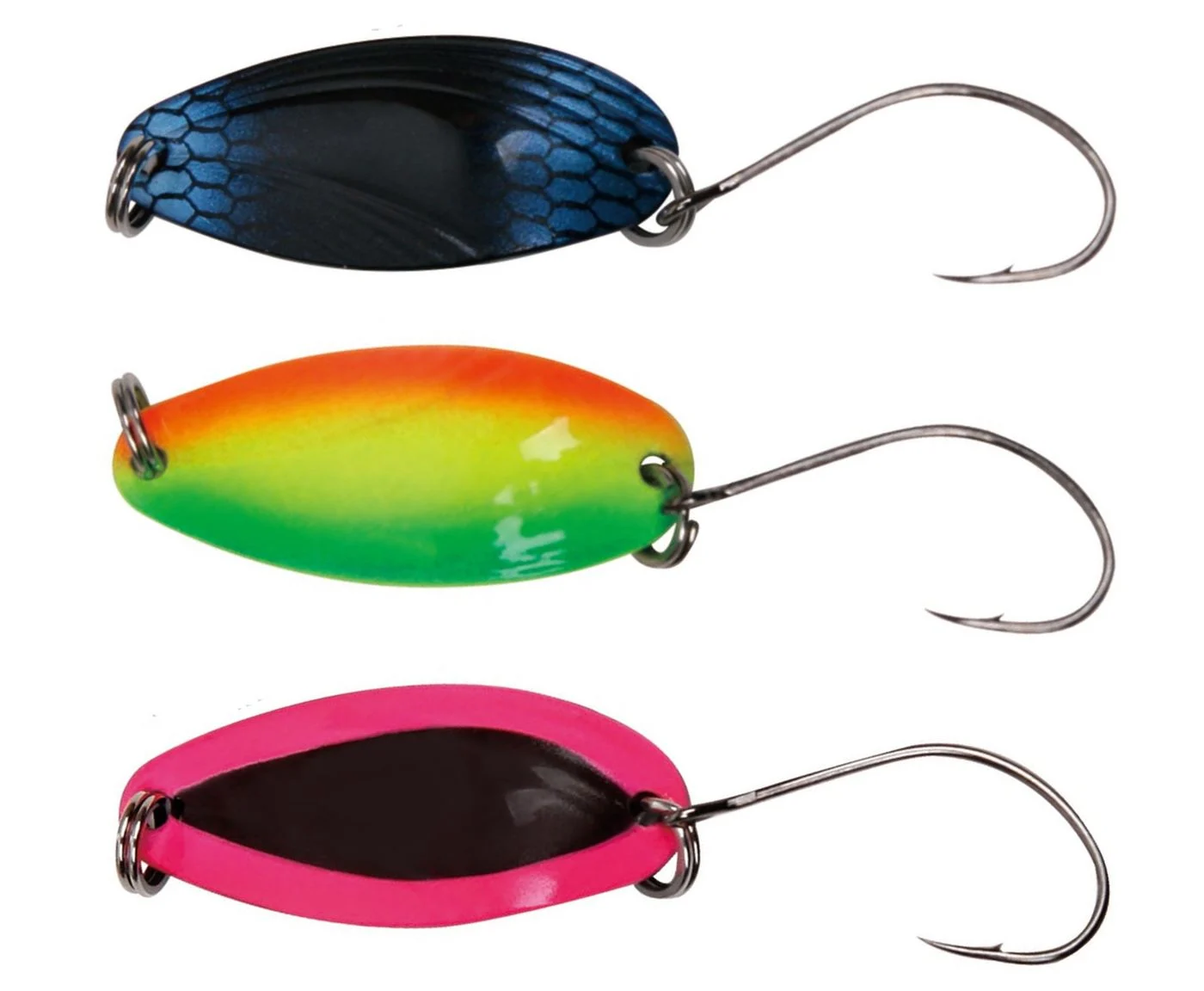 [Paket] 3 Paladin Trout Spoon 2,7cm 2,5g - Blinker für Forelle