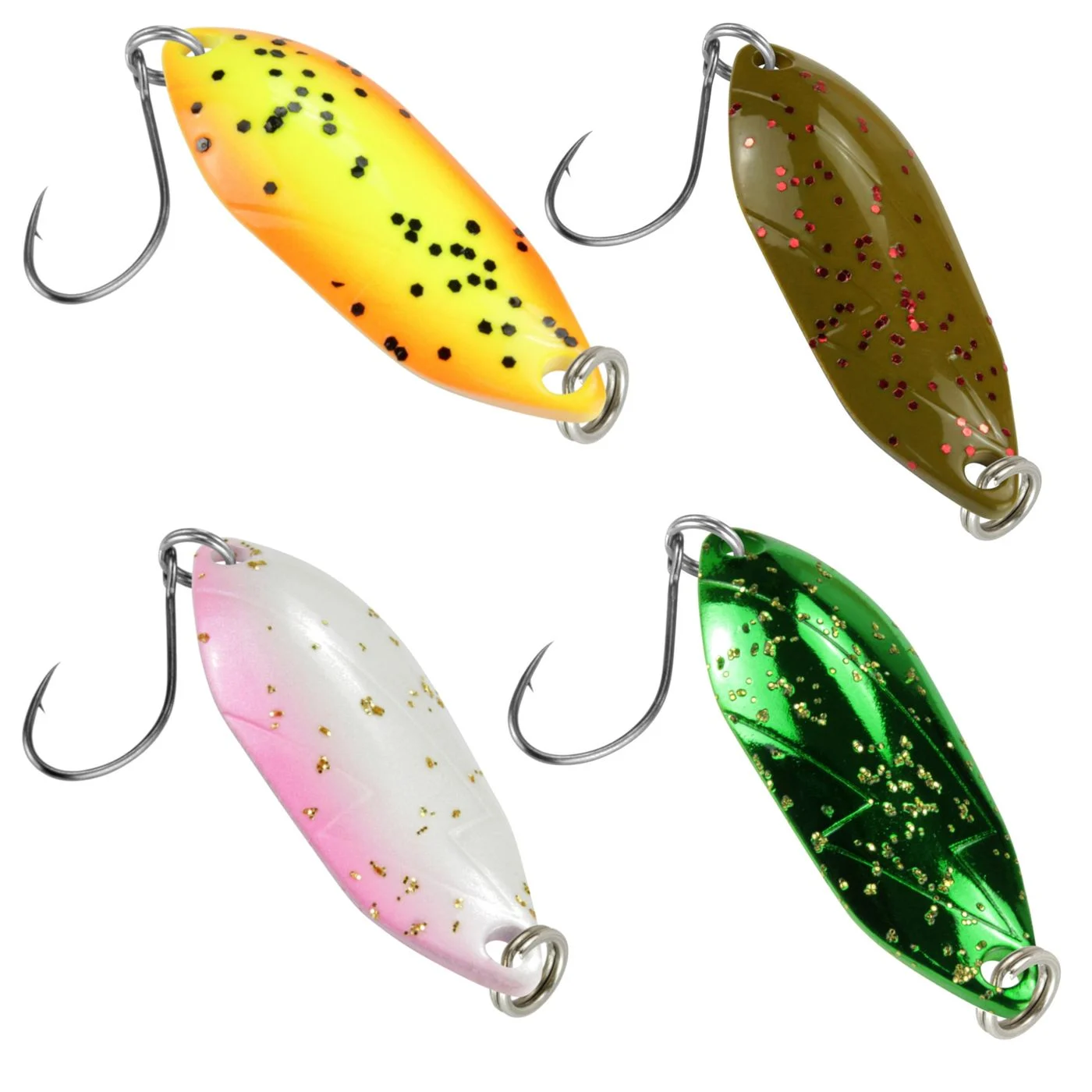 [Paket] 4 FTM Spoon Hit Blinker 3,3g - Forellenköder