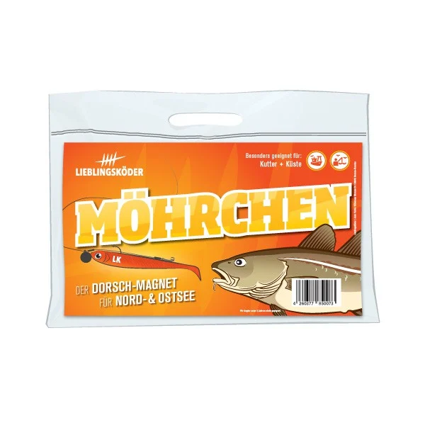 [Paket] 4 Lieblingsköder Möhrchen Gummifische 12,5 cm