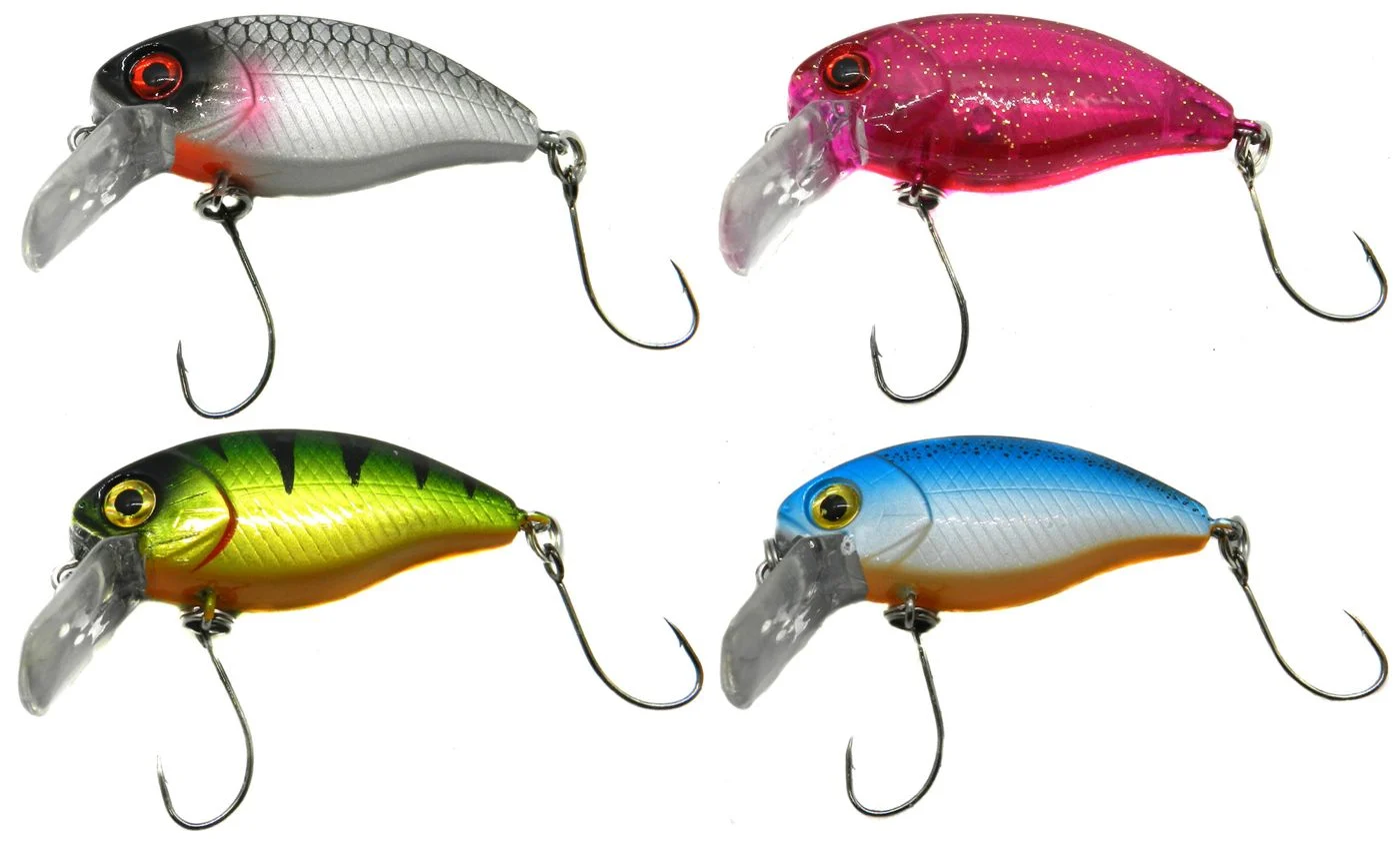 [Paket] 4 Paladin Micro Crank 4cm Wobbler - Kunstköder Set