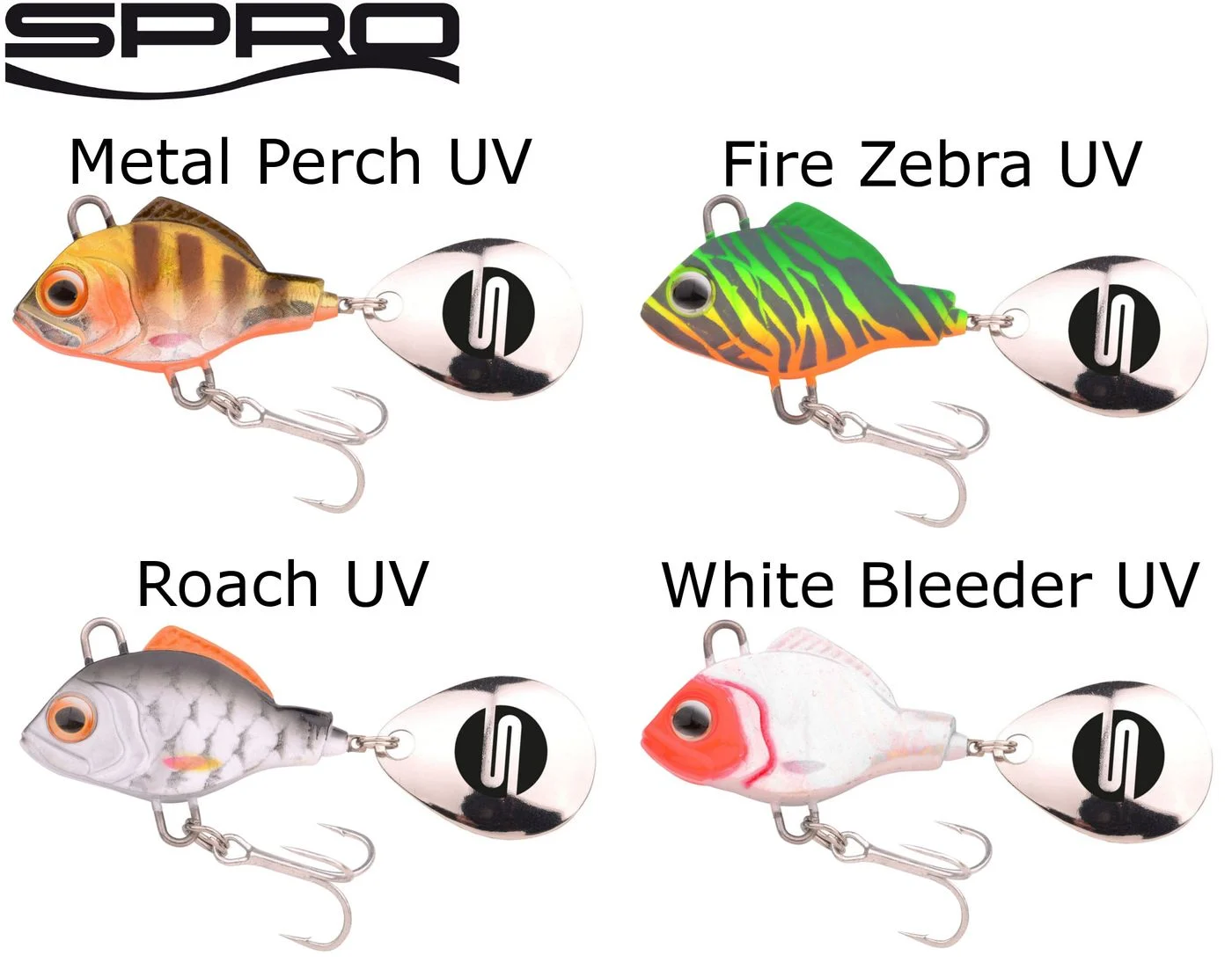 [Paket] 4 Spro ASP Jiggin Spinner 28g - Raubfischköder Set