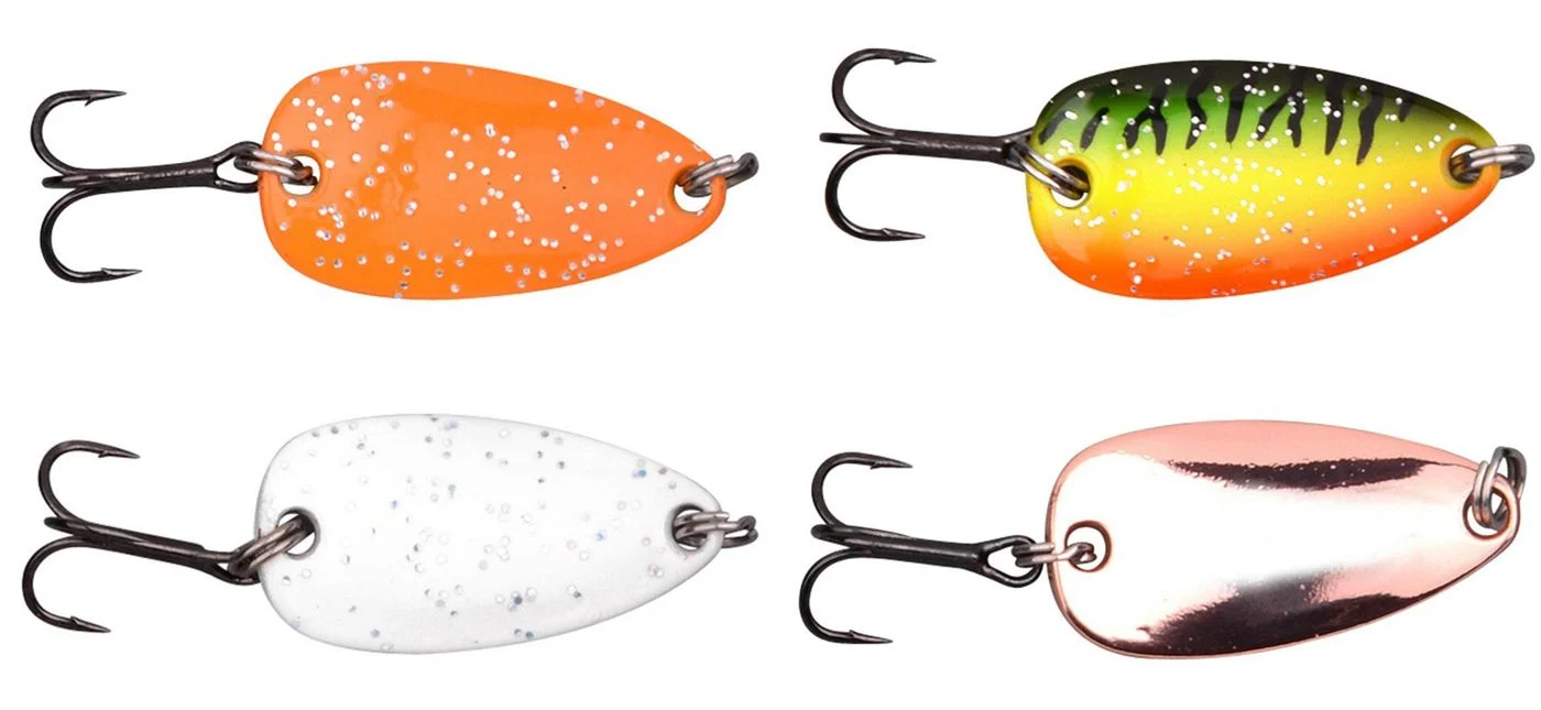 [Paket] 4 Trout Master Leaf 3cm 5g - Blinker Set Forellenköder