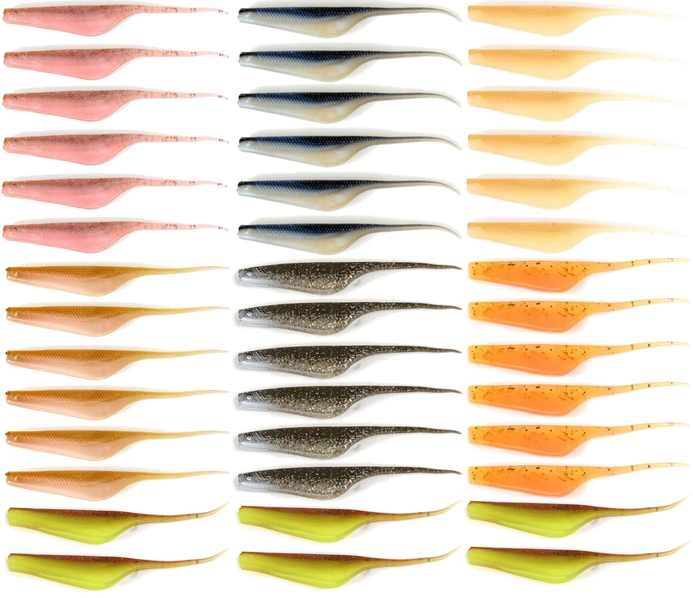 [Paket] 42 Fox Rage Darter Tail Gummifische 7,5cm - Zanderköder