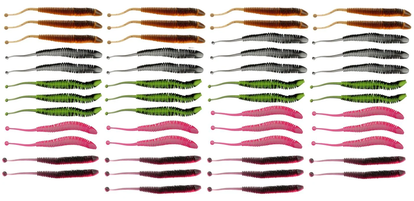 [Paket] 50 FTM Omura Baits Snake 8,4cm 1,4g Knoblauch - Forellenköder Set