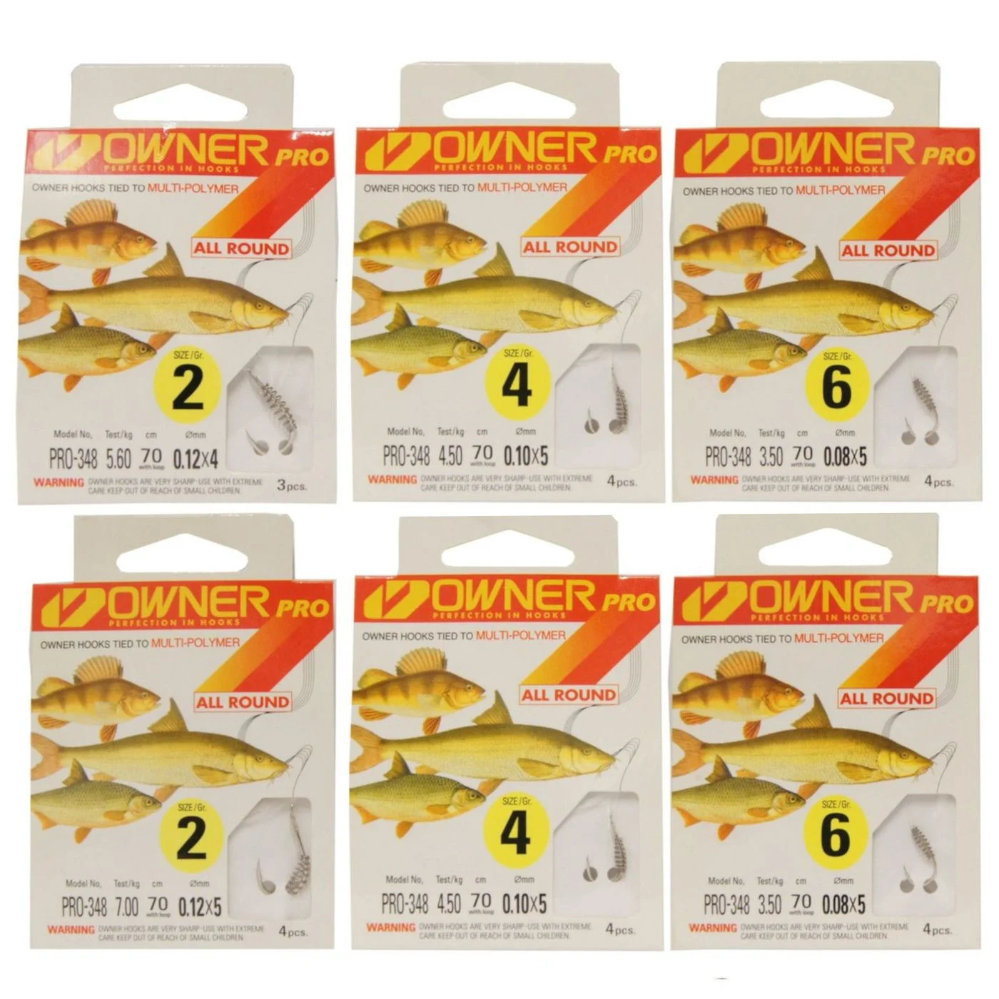 [Paket] 6 Pakete Owner Allroundhaken mit Teigspirale gebunden 70cm