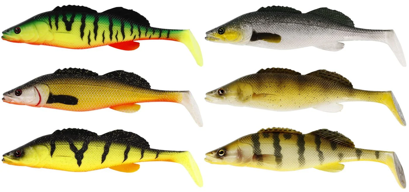 [Paket] 6 Westin Zanderteez Shadtail 8,5cm 6g - Gummifisch Set