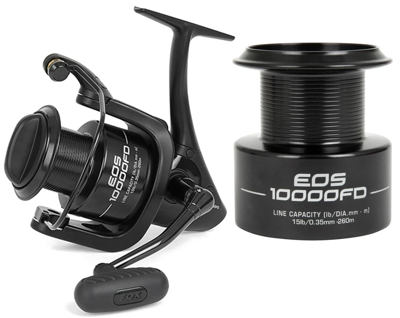 [Paket] Fox EOS 10000 FD Karpfenrolle + Ersatzspule
