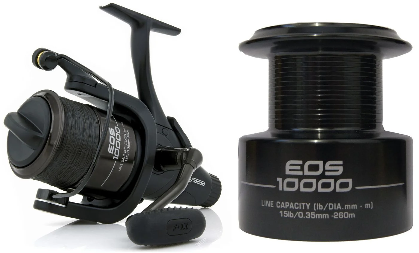 [Paket] Fox EOS 10000 Freilaufrolle + Reservespule - Rolle für Karpfen