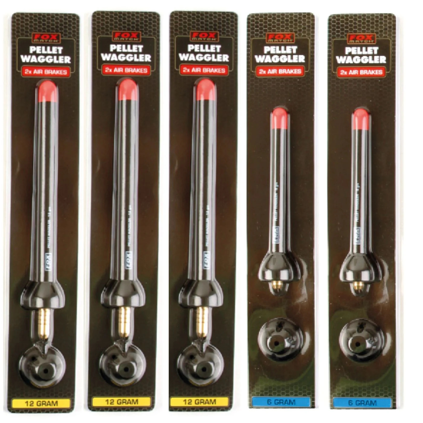 [Paket] Fox Pellet Waggler Posen - 5 vorgebleite Posen mit Futterkorb zum Stippen