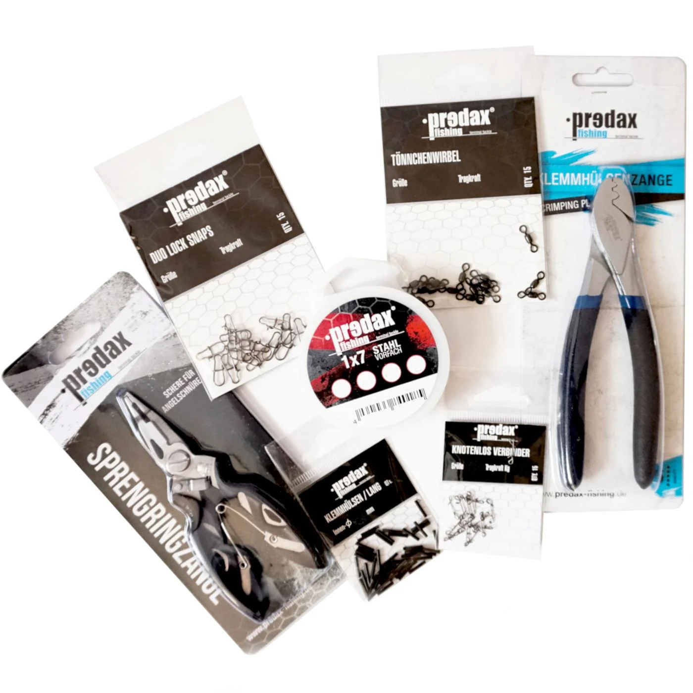 [Paket] Predax Vorfach Set Barsch - Stahlvorfach Zangen Kleinteile