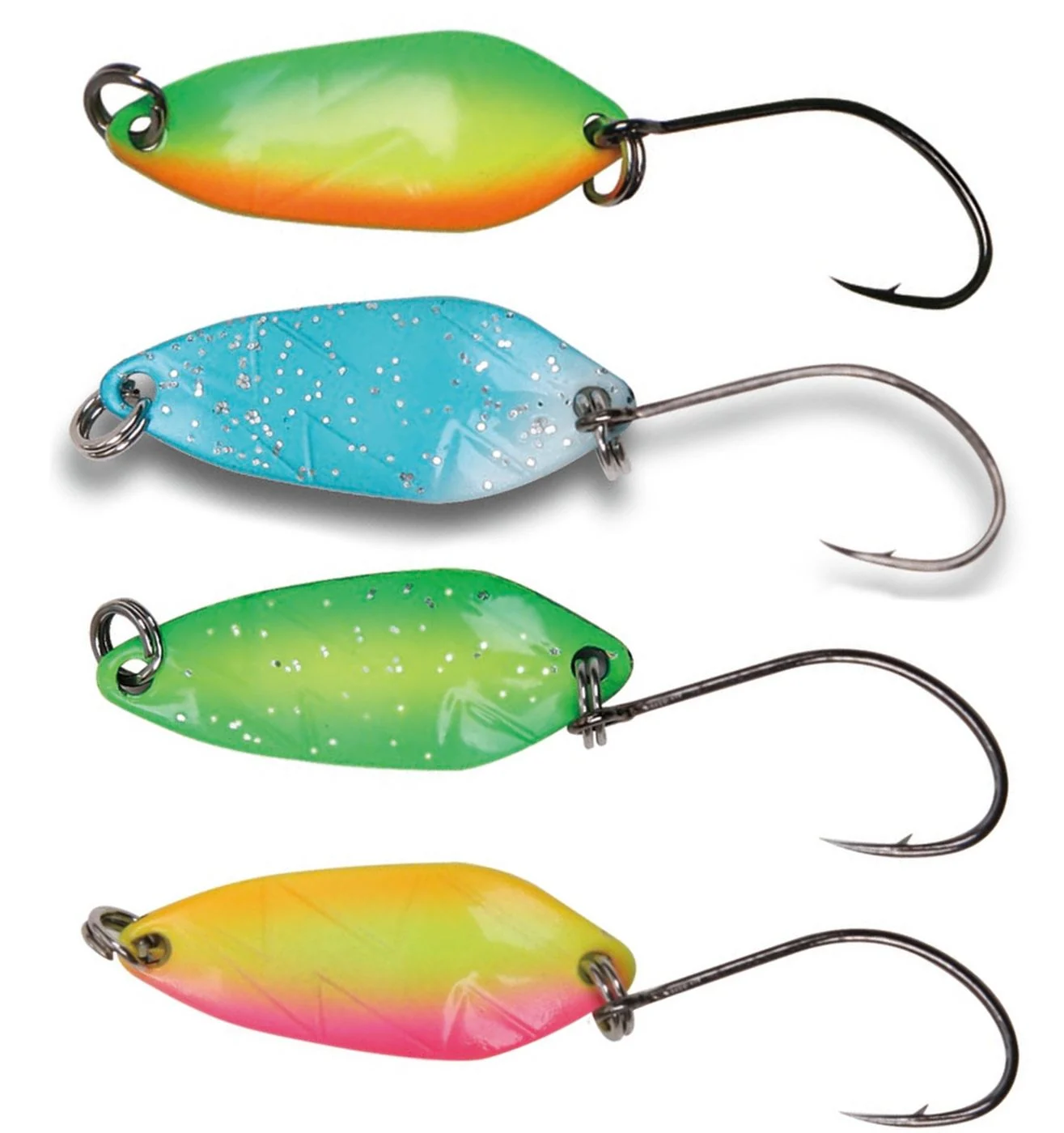 Paladin Trout Spoon 2,8cm 2,1g - Forellenblinker grün-gelb-glitter/schwarz