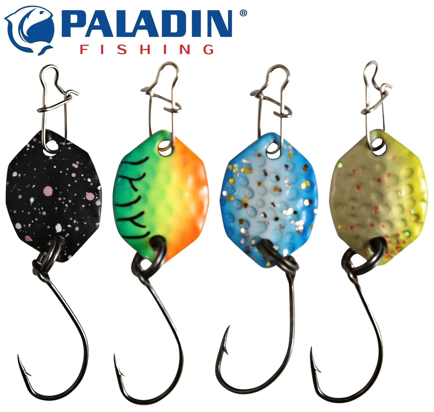 Paladin Trout Spoon Shorty 1,2g - Forellenblinker schwarz-glitter/weiß matt