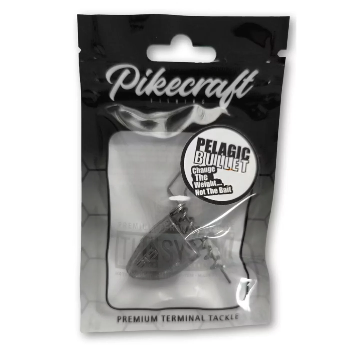 Pikecraft Pelagic Bullet Set - 1 Schraubspirale + 1 Gewicht 50g Bleigrau