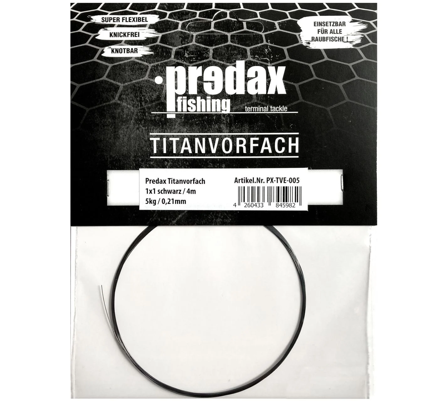 Predax 0,21mm 5kg Titanvorfach 1x1 - 4m Titanschnur