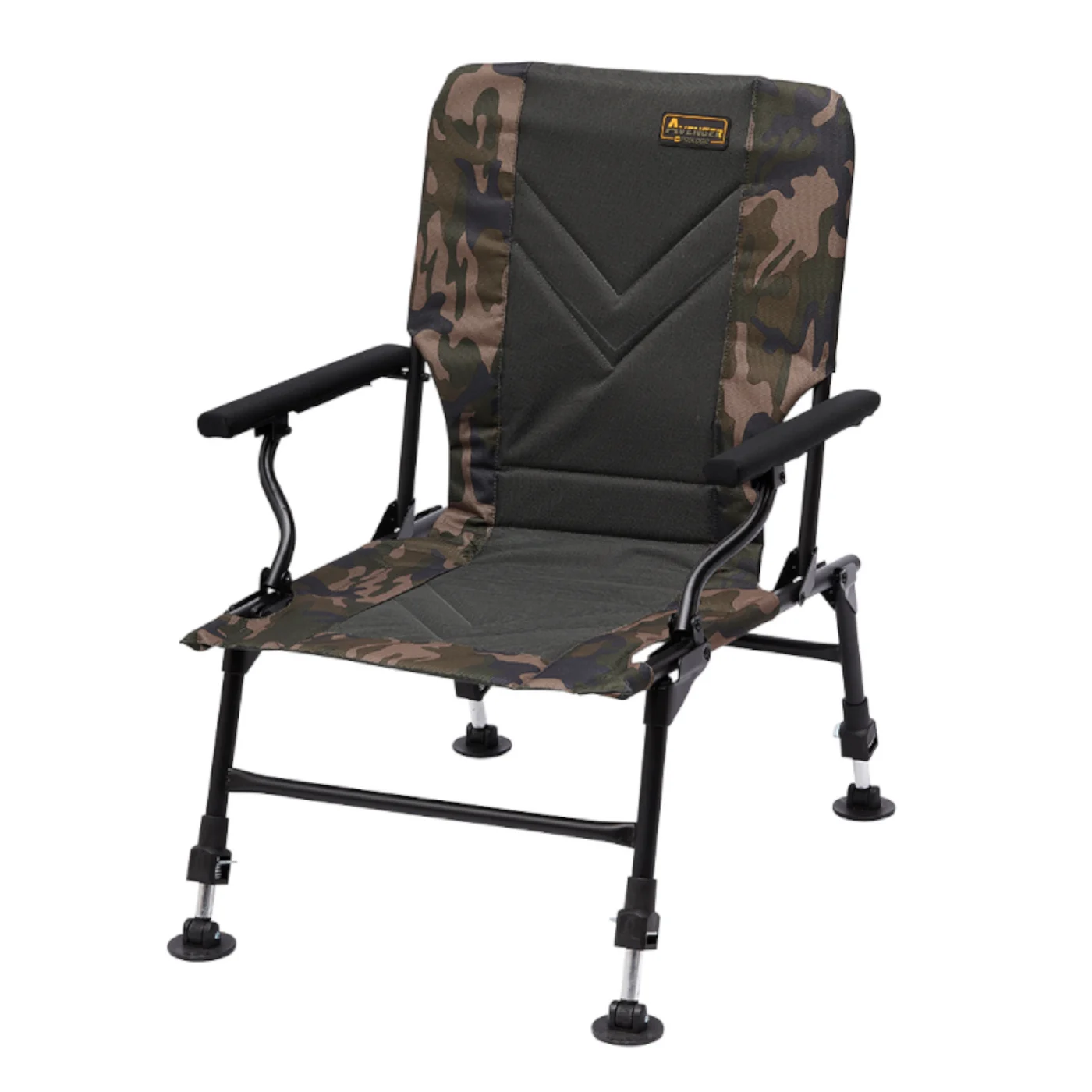 Prologic Avenger Relax Camo Chair W/Armrest & Covers - Angelstuhl