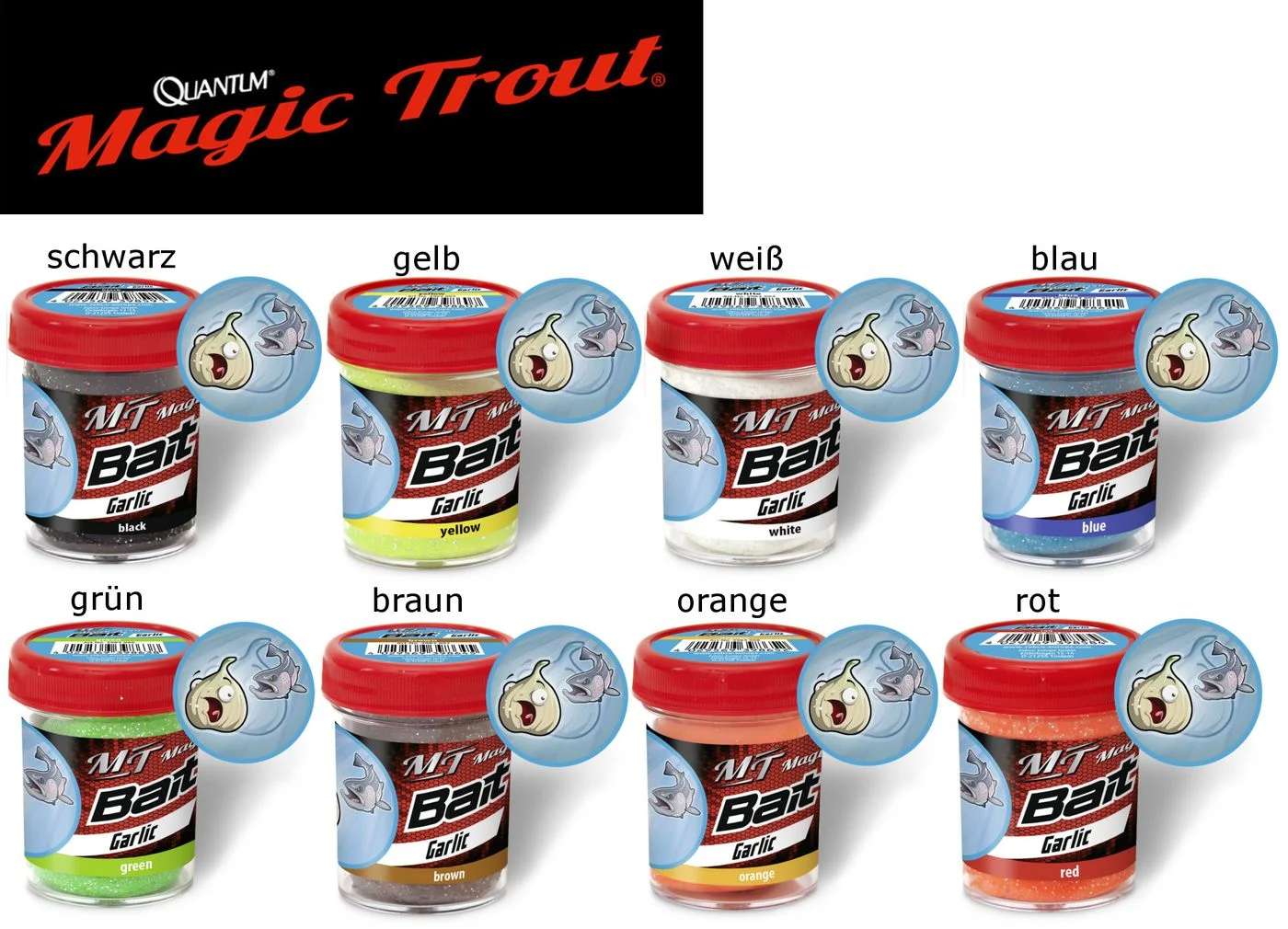 Quantum Magic Trout Bait Forellenpaste Knoblauch 50g - Forellenteig schwarz