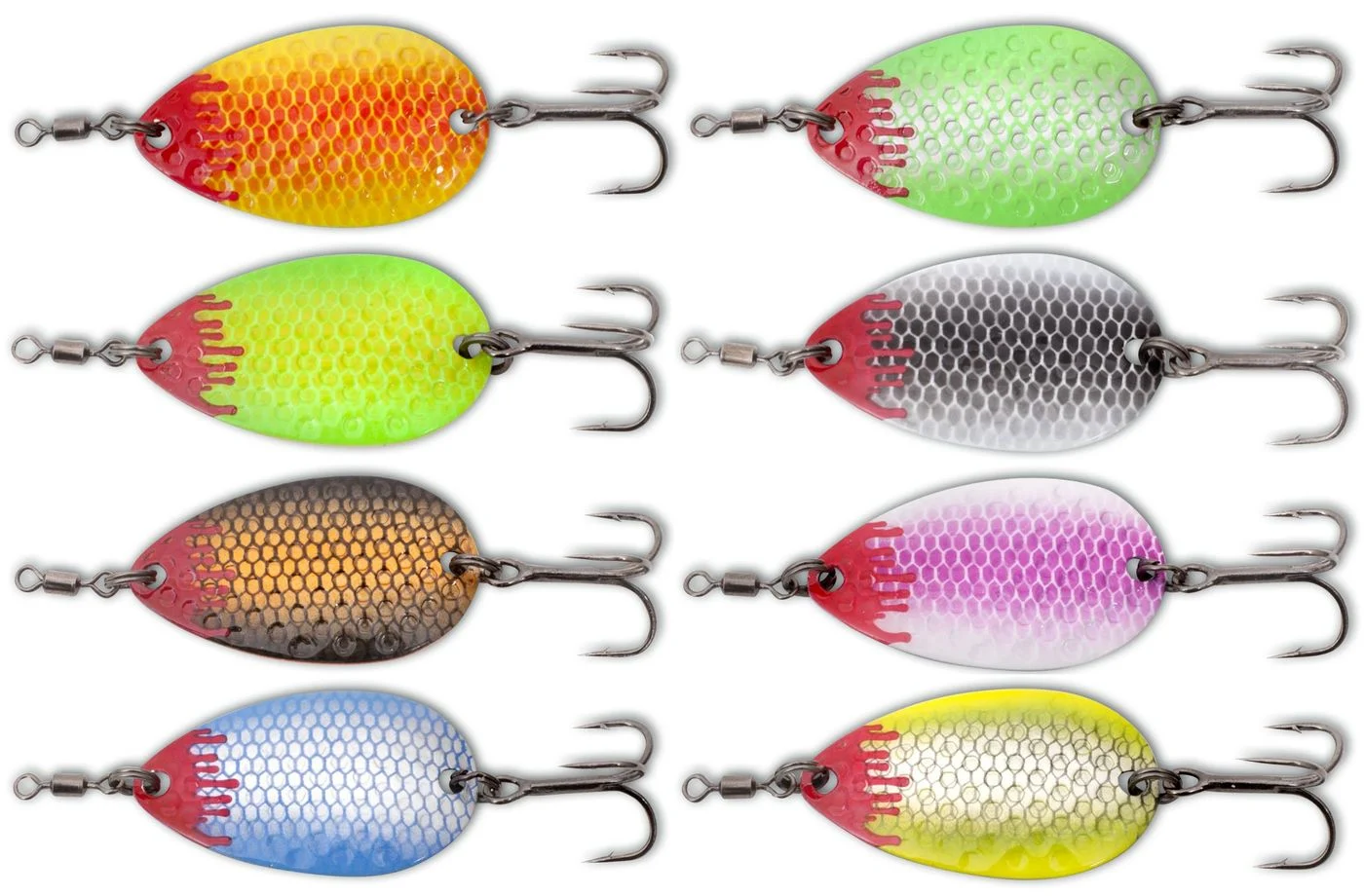 Quantum Magic Trout Blood Big Blade 3,5cm 2,6g - Forellenblinker rot/gelb