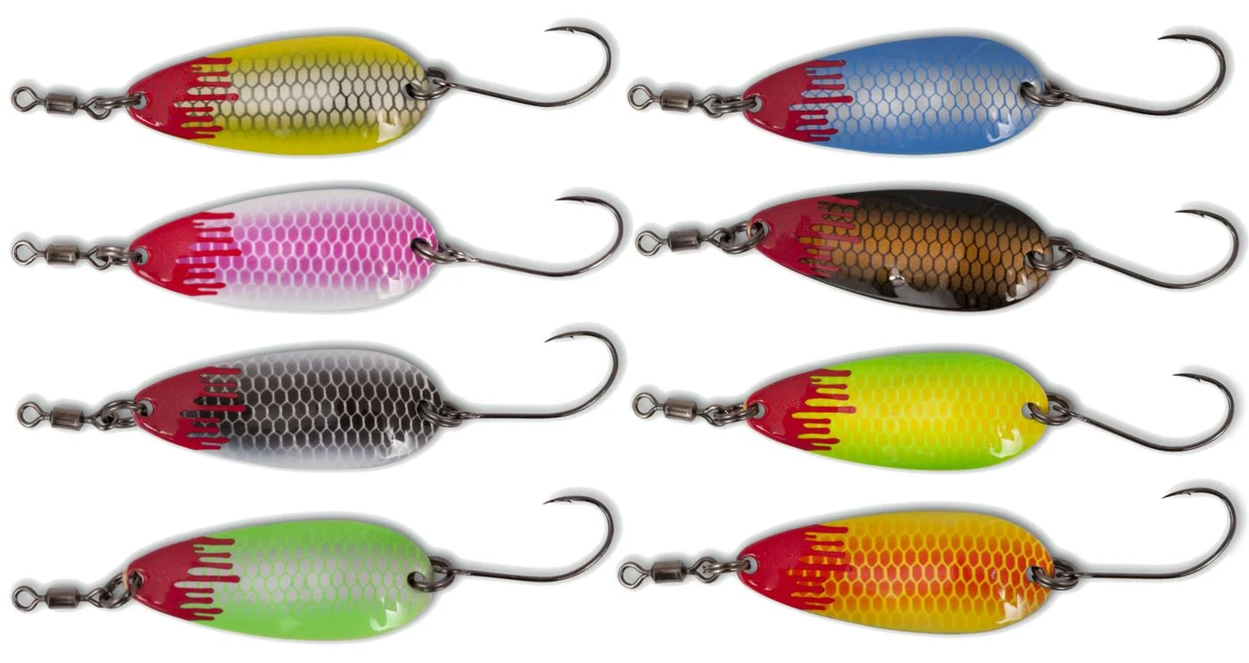 Quantum Magic Trout Bloody Shoot Spoon 3,5cm 3g - Forellenblinker Gelb/Grün