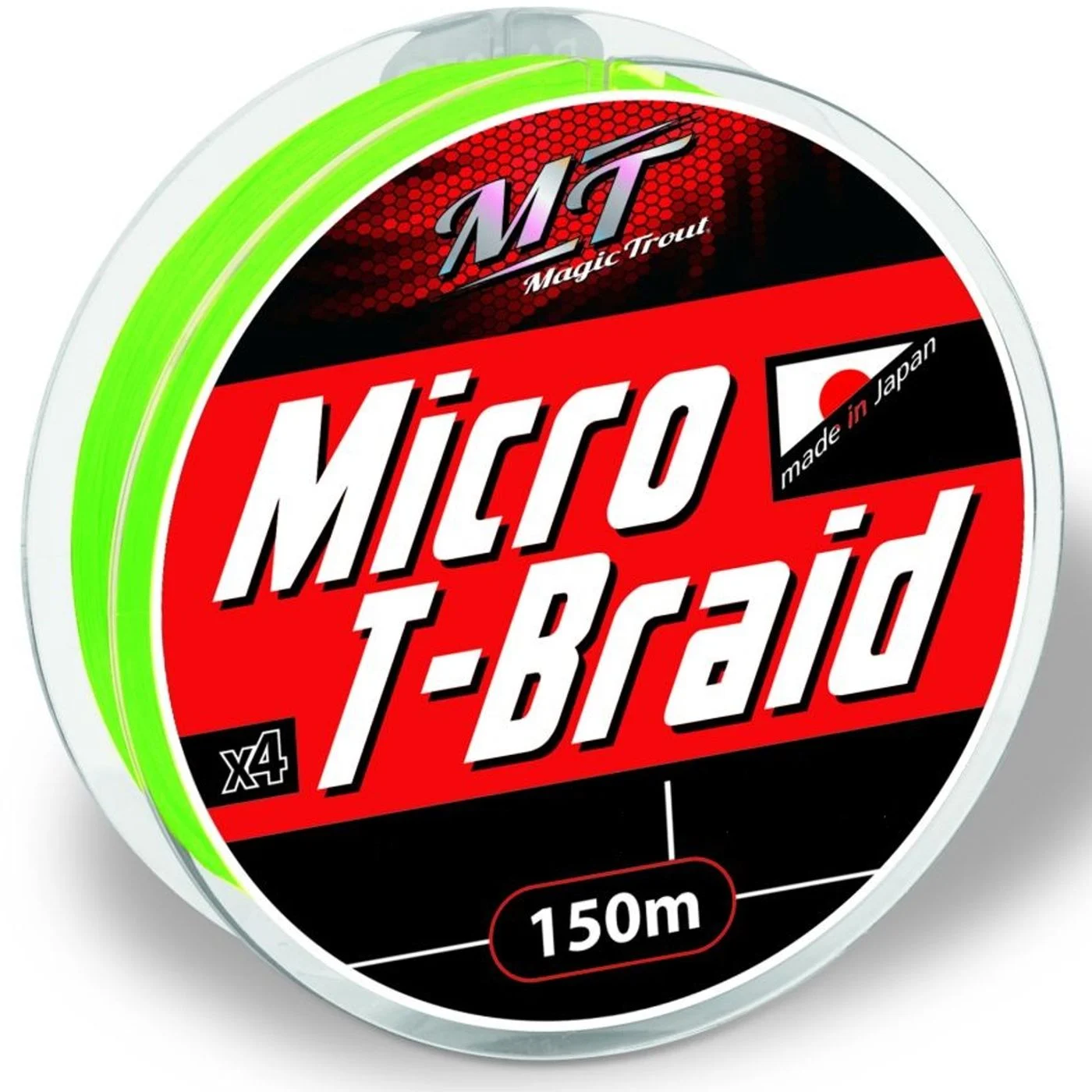 Quantum Magic Trout Micro T-Braid 150m fluo grün - geflochtene Schnur 0.04mm / 2.72kg / 6lbs
