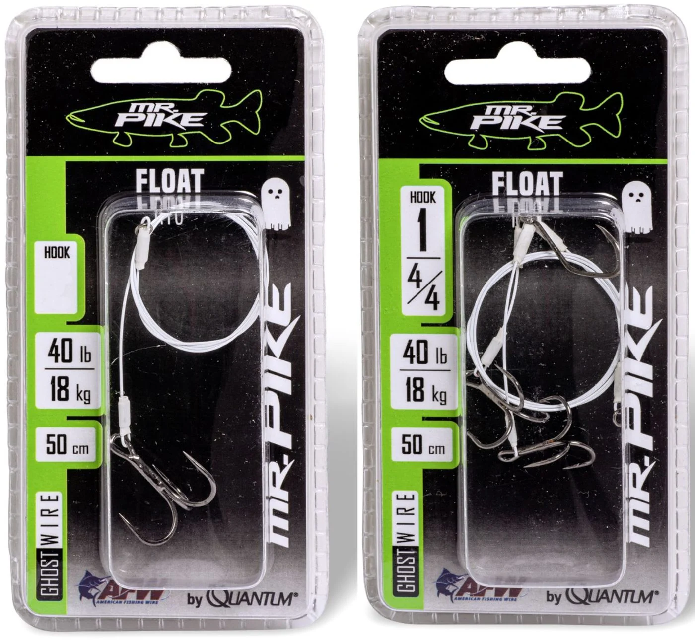 Quantum Mr Pike Ghost Traces Float Rig 50cm 18kg - Hechtvorfach 2