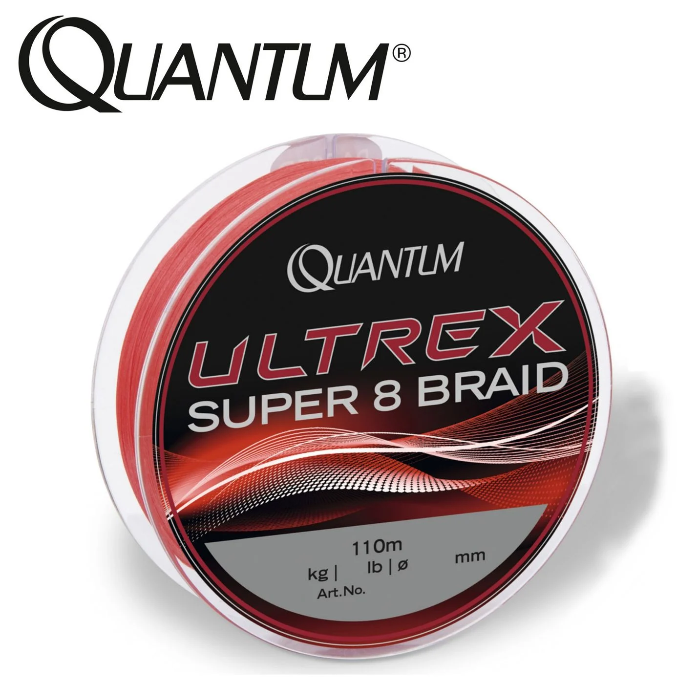 Quantum Ultrex Super 8 Braid 110m geflochtene Schnur rot 0.30mm / 20kg Tragkraft
