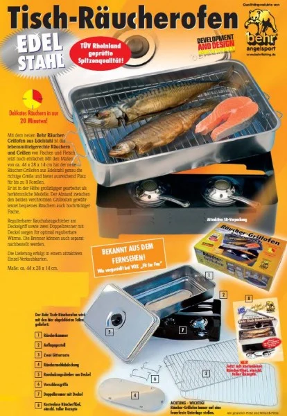 Räucherofen Edelstahl Räuchern Tischräucherofen Behr Grillofen