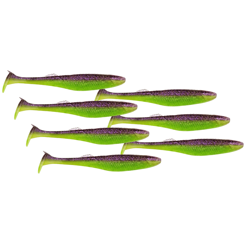 Rapala Crushcity The Kickman 10cm 6,5g Purple Chartreuse 7 Stück Zander