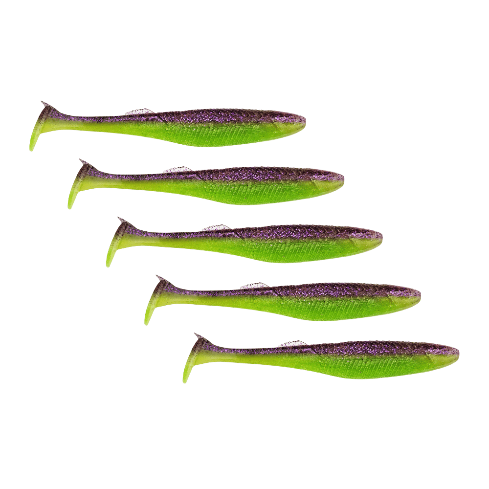 Rapala Crushcity The Kickman 11,5cm 9g Purple Chartreuse 5 Stück Zander Hecht