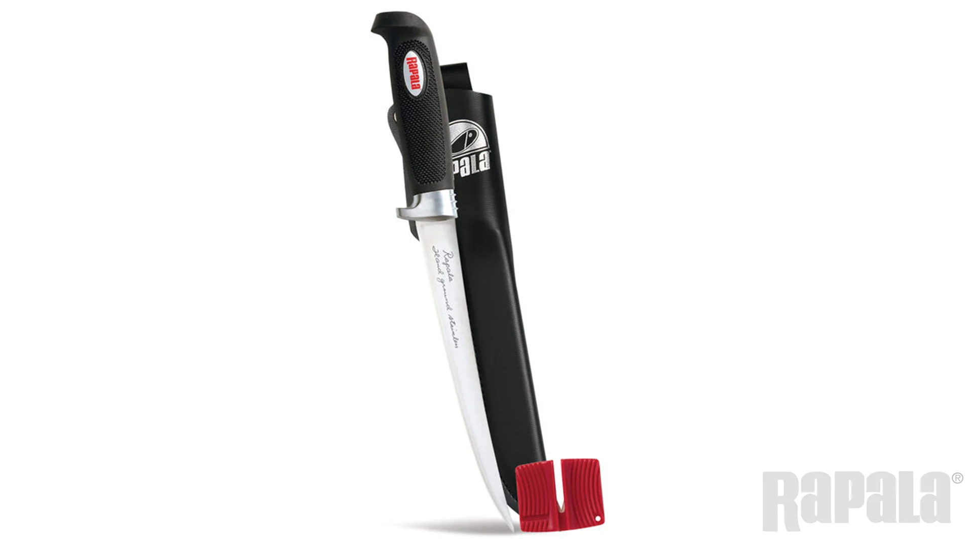 Rapala Soft Grip Filetiermesser 19 cm + Messerschärfer