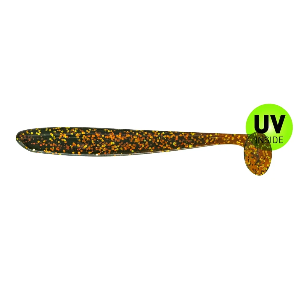Relax Bass Shad 13 cm (4,5") Motoroil-Gold-Glitter 5 Stück
