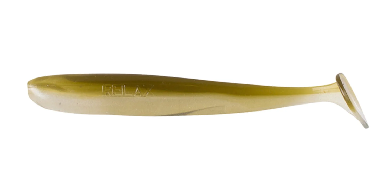 Relax Bass Shad 13 cm (4,5") Pearl White/Grün 2 Stück
