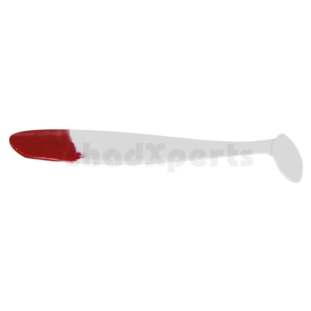 Relax Bass Shad 13 cm (4,5") Reinweiß/RedHead 2 Stück