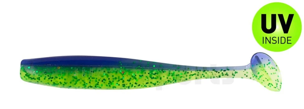 Relax Bass Shad 7 cm (2,5") Grün/Blau-Violett 4 Stück