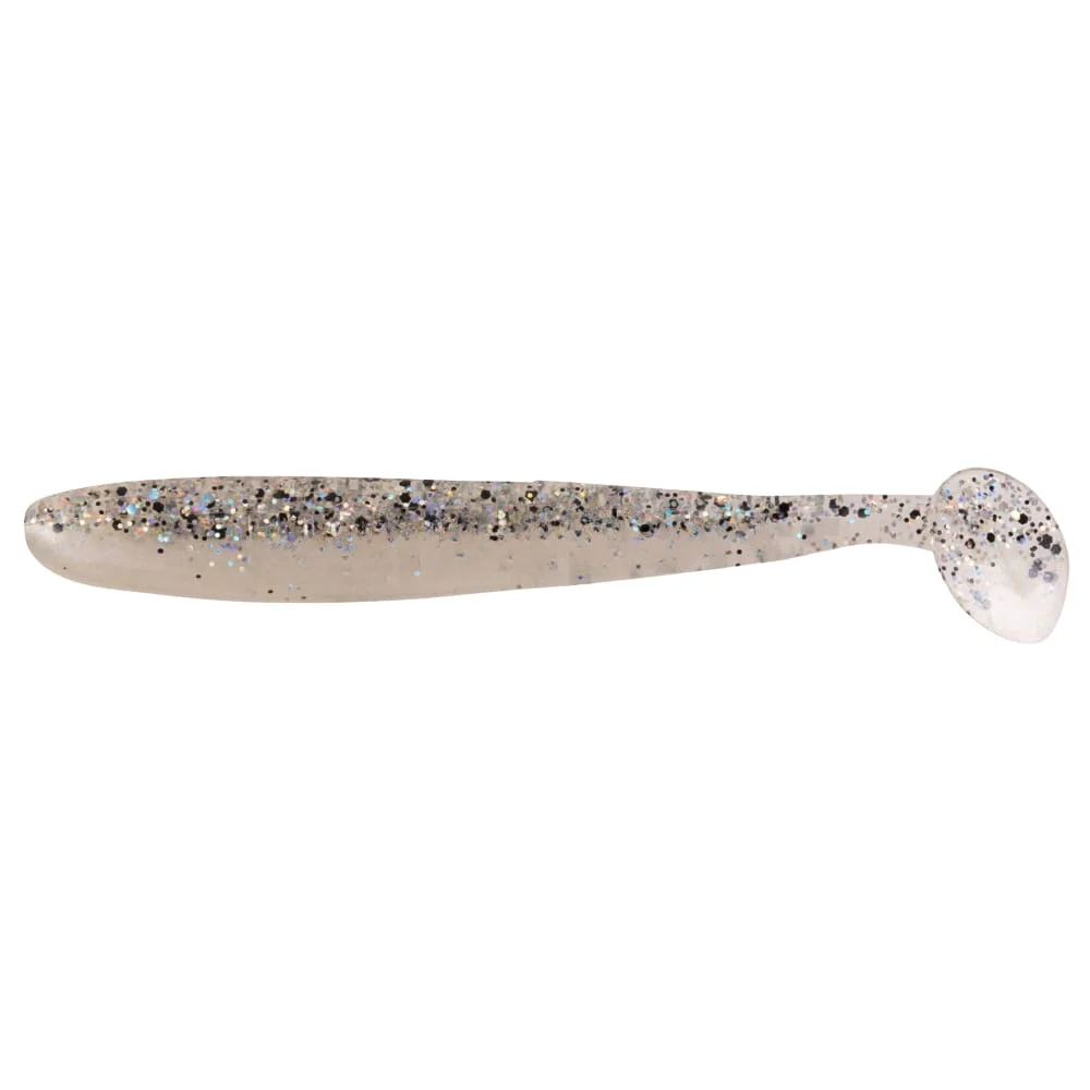 Relax Bass Shad 9 cm (3") Perlweiss Klar-Salt´n-Pepper-Glitter 10 Stück